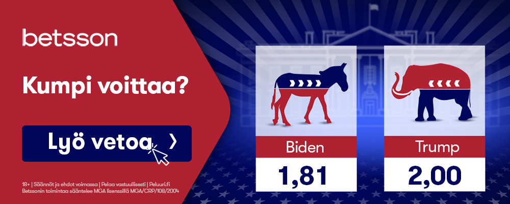 Kuka voittaa USA:n presidentinvaalit - kertoimet juuri nyt
